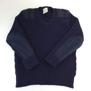 VTG Brigade Quartermasters Sweater Mens 46 Navy Blue Commando Woolly Pully UK